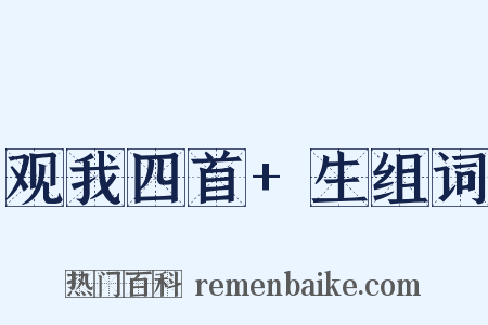 观我四首+生组词是什么意思的图片